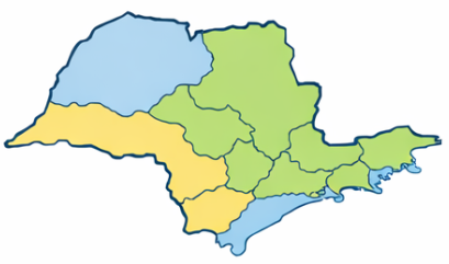 Mapa de São Paulo estilizado